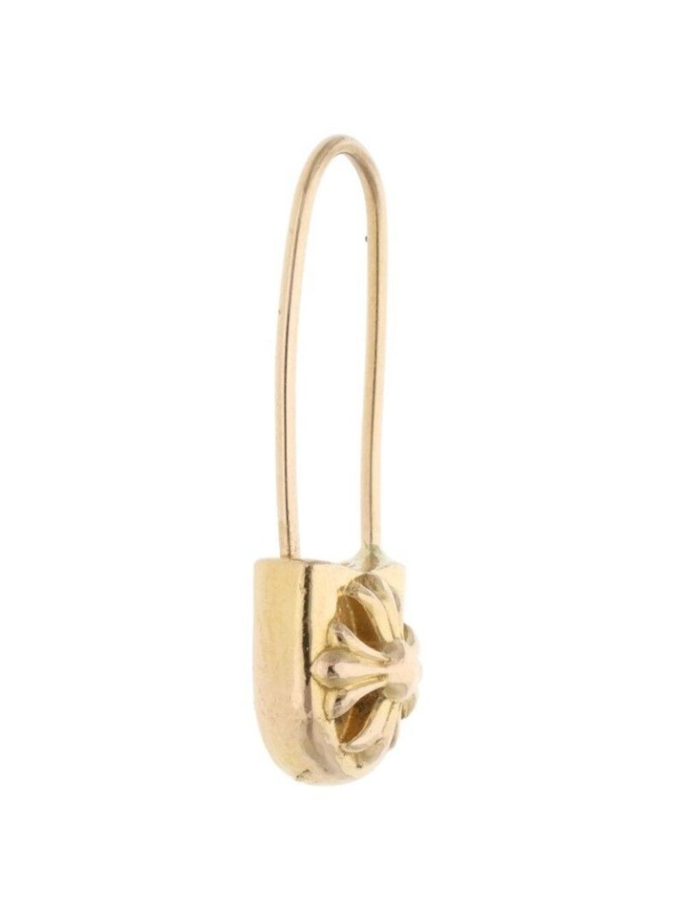 Chrome Hearts 22K Safety Pin Gold Earrings